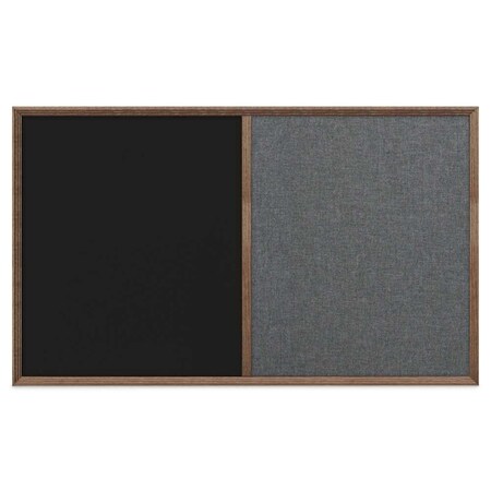 United Visual Products Slim Style Indoor Enclosed Corkboard, 18 UV501SC-BRONZE-BLACK